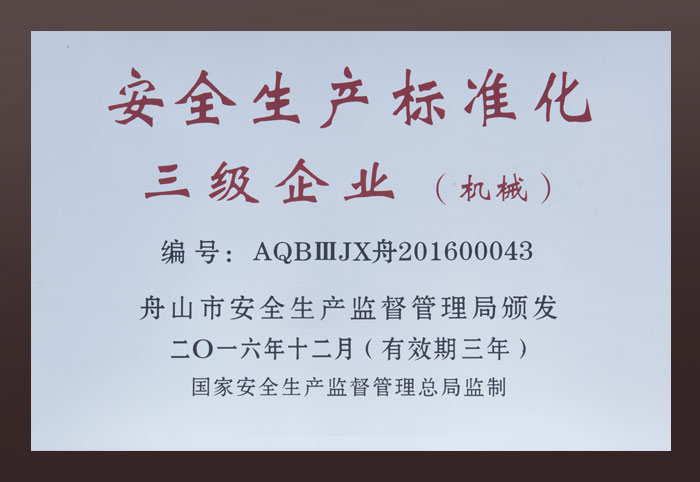 安全生產標準化三級企業(yè)